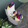 Colorful Tyrannosaurus Rex Print Toilet Lid And Tank Cover Set
