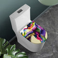 Colorful Tyrannosaurus Rex Print Toilet Lid Cover