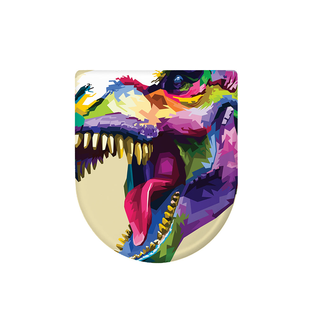Colorful Tyrannosaurus Rex Print Toilet Lid Cover