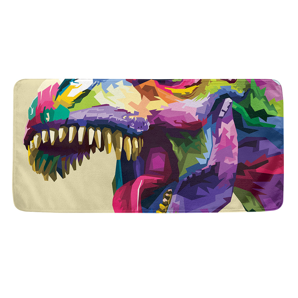 Colorful Tyrannosaurus Rex Print Towel