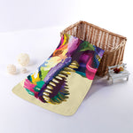 Colorful Tyrannosaurus Rex Print Towel