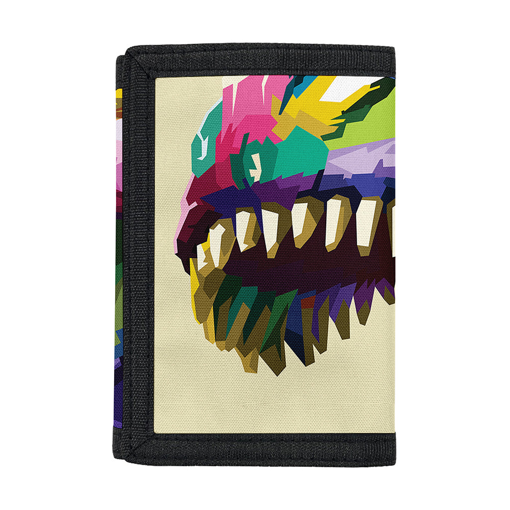 Colorful Tyrannosaurus Rex Print Trifold Wallet