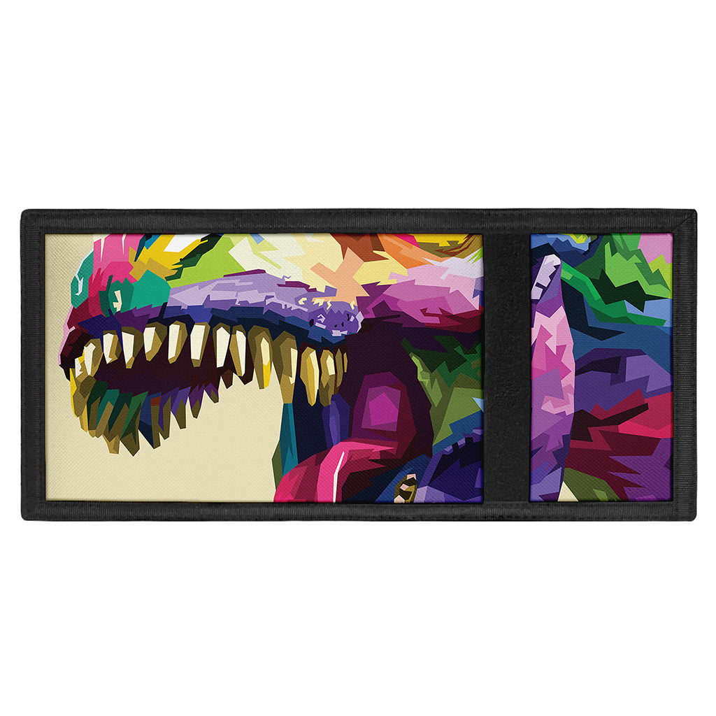Colorful Tyrannosaurus Rex Print Trifold Wallet