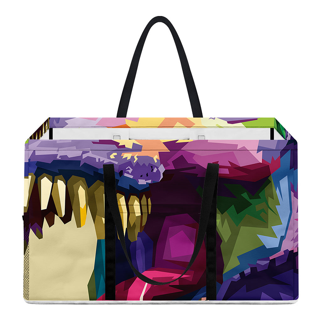 Colorful Tyrannosaurus Rex Print Utility Tote Bag