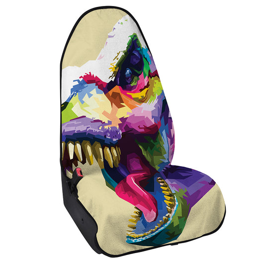 Colorful Tyrannosaurus Rex Print Waterproof Car Seat Cover