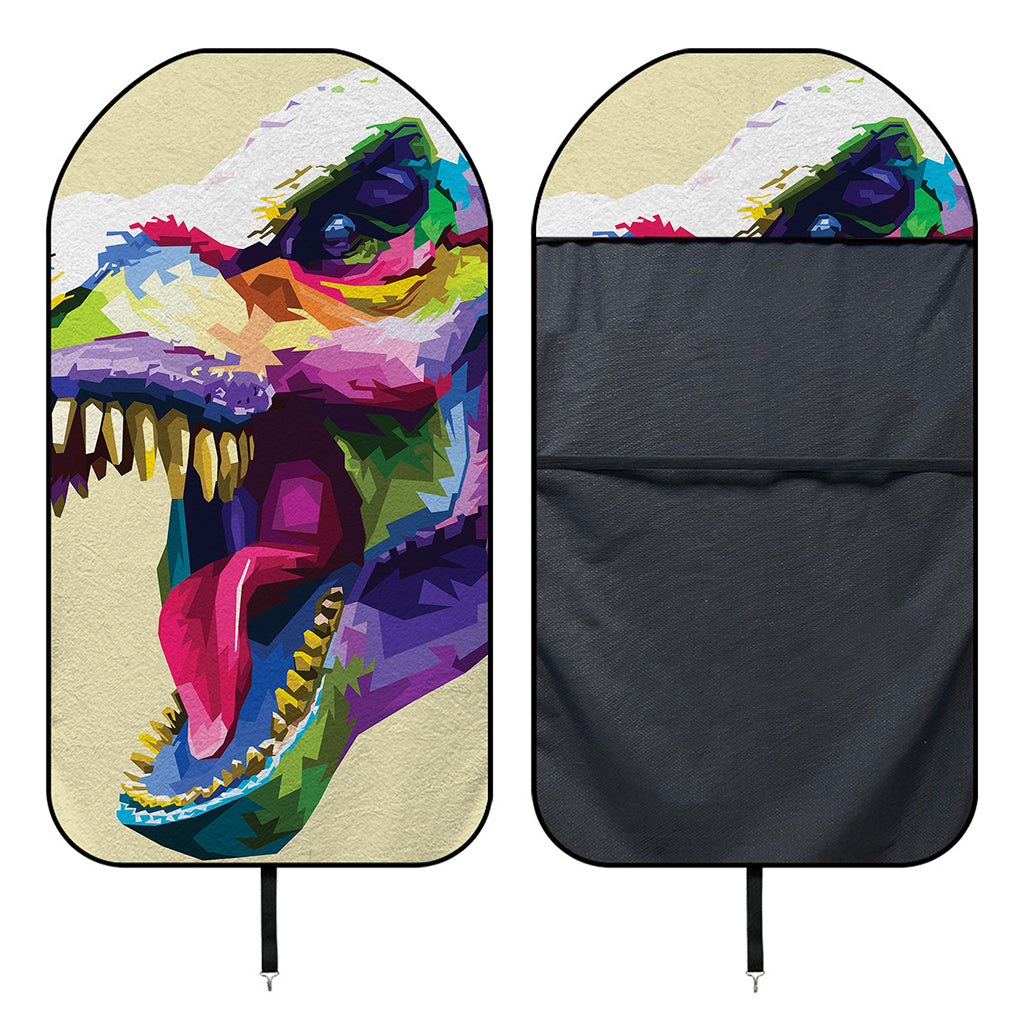 Colorful Tyrannosaurus Rex Print Waterproof Car Seat Cover