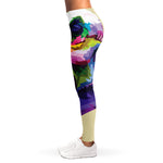 Colorful Tyrannosaurus Rex Print Women's Leggings