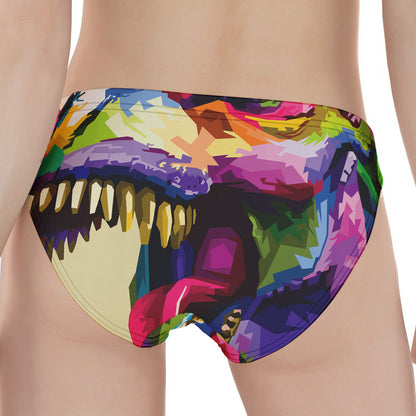 Colorful Tyrannosaurus Rex Print Women's Panties