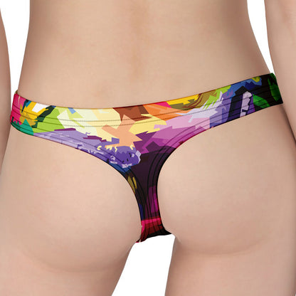 Colorful Tyrannosaurus Rex Print Women's Thong
