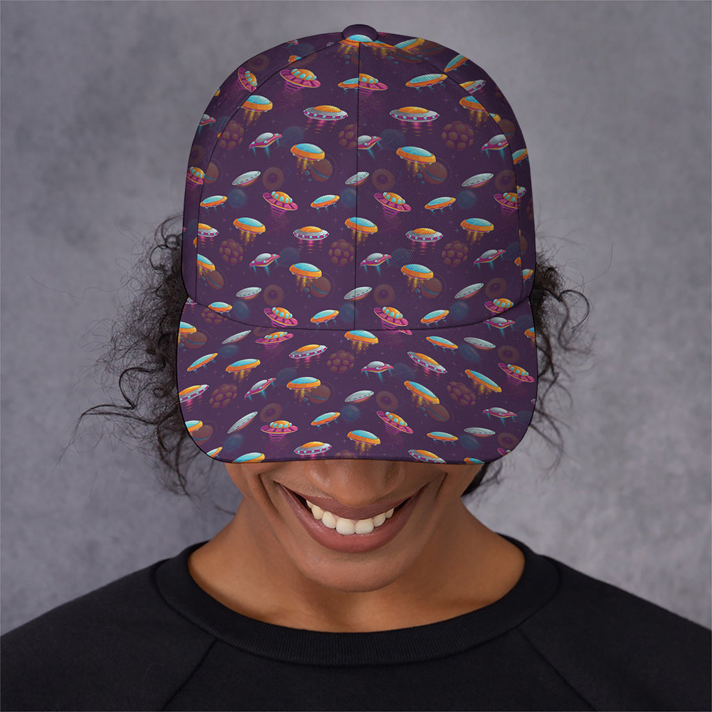 Colorful UFO Pattern Print Baseball Cap