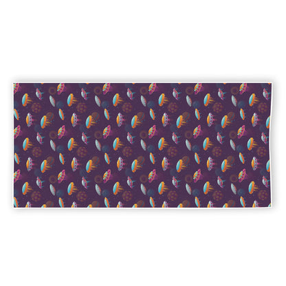 Colorful UFO Pattern Print Beach Towel