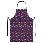Colorful UFO Pattern Print Bib Apron With Pocket