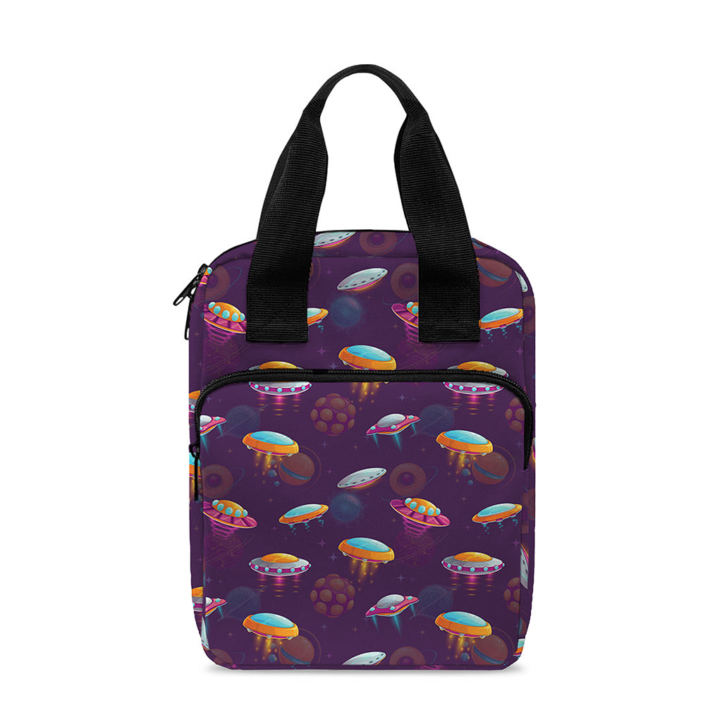 Colorful UFO Pattern Print Bible Tote Bag