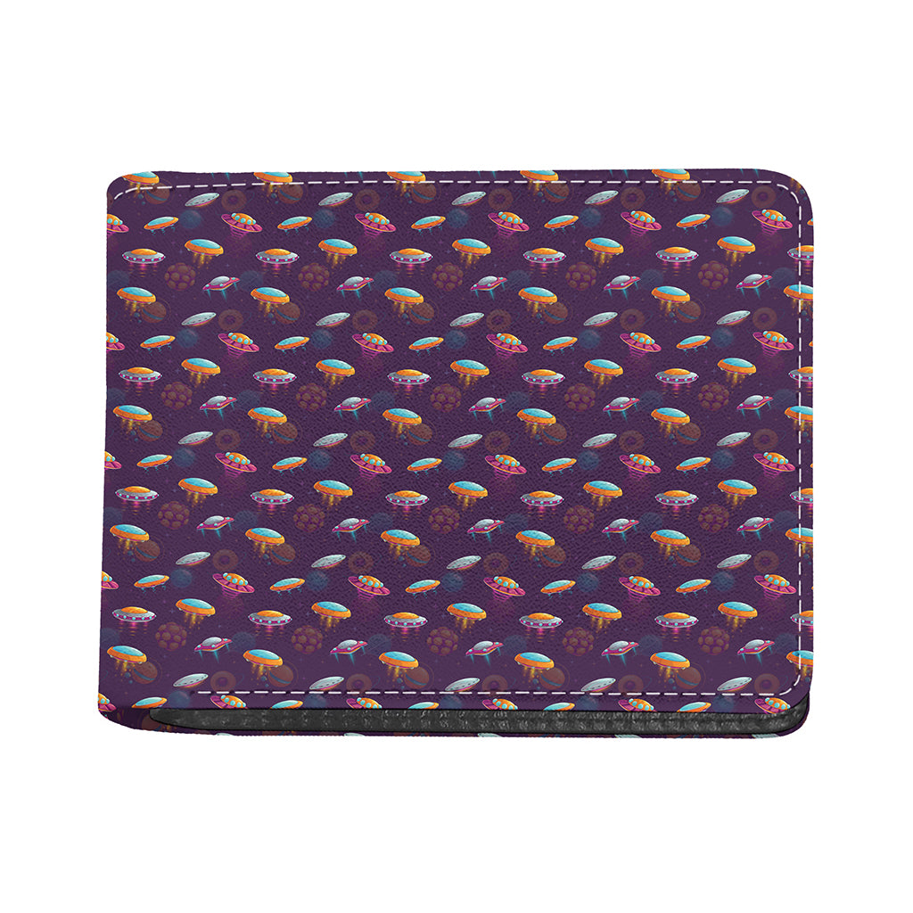 Colorful UFO Pattern Print Bifold Wallet