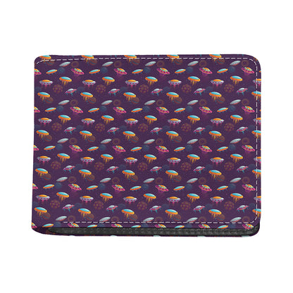 Colorful UFO Pattern Print Bifold Wallet