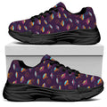 Colorful UFO Pattern Print Black Chunky Shoes