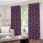 Colorful UFO Pattern Print Blackout Grommet Curtains