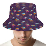 Colorful UFO Pattern Print Bucket Hat