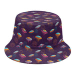 Colorful UFO Pattern Print Bucket Hat