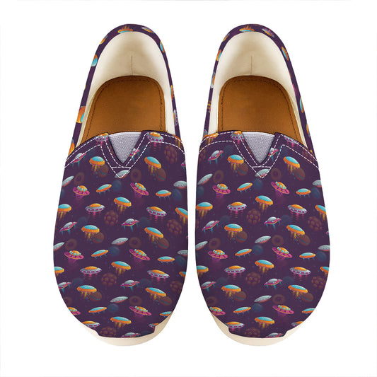 Colorful UFO Pattern Print Casual Shoes