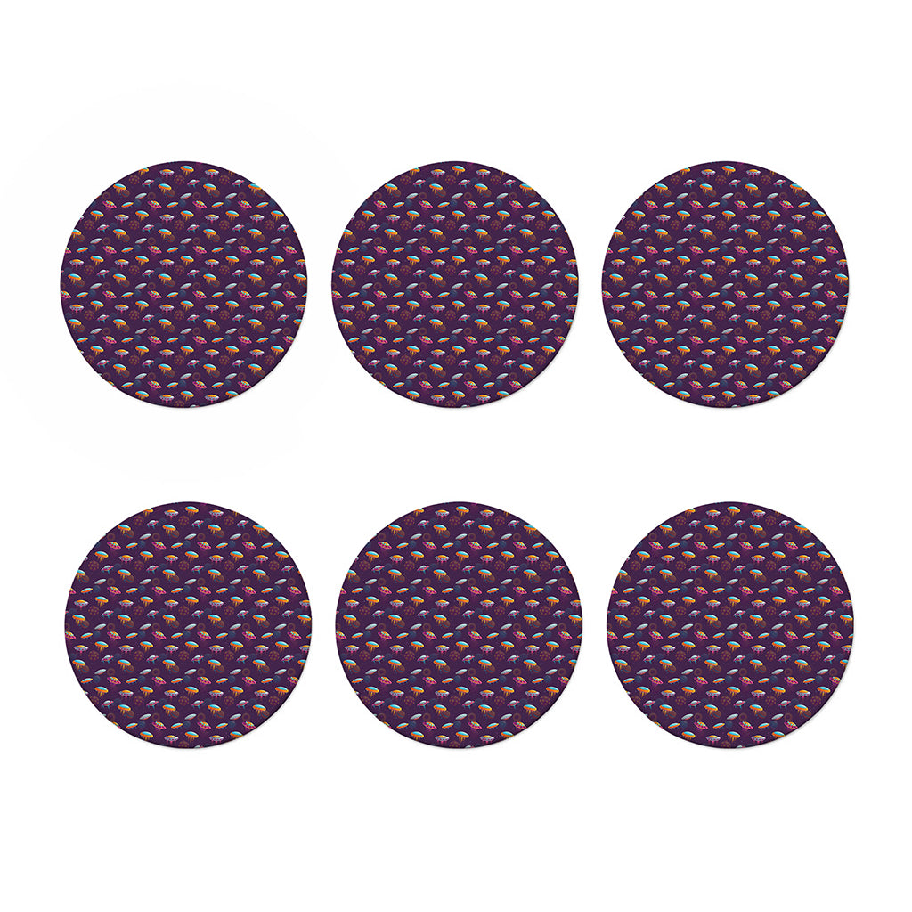 Colorful UFO Pattern Print Coaster Set