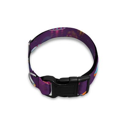 Colorful UFO Pattern Print Dog Collar