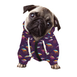Colorful UFO Pattern Print Dog Zip Up Hoodie