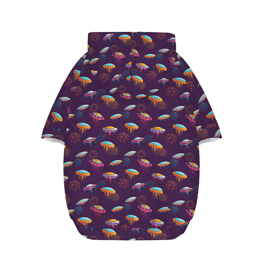 Colorful UFO Pattern Print Dog Zip Up Hoodie