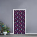 Colorful UFO Pattern Print Door Sticker