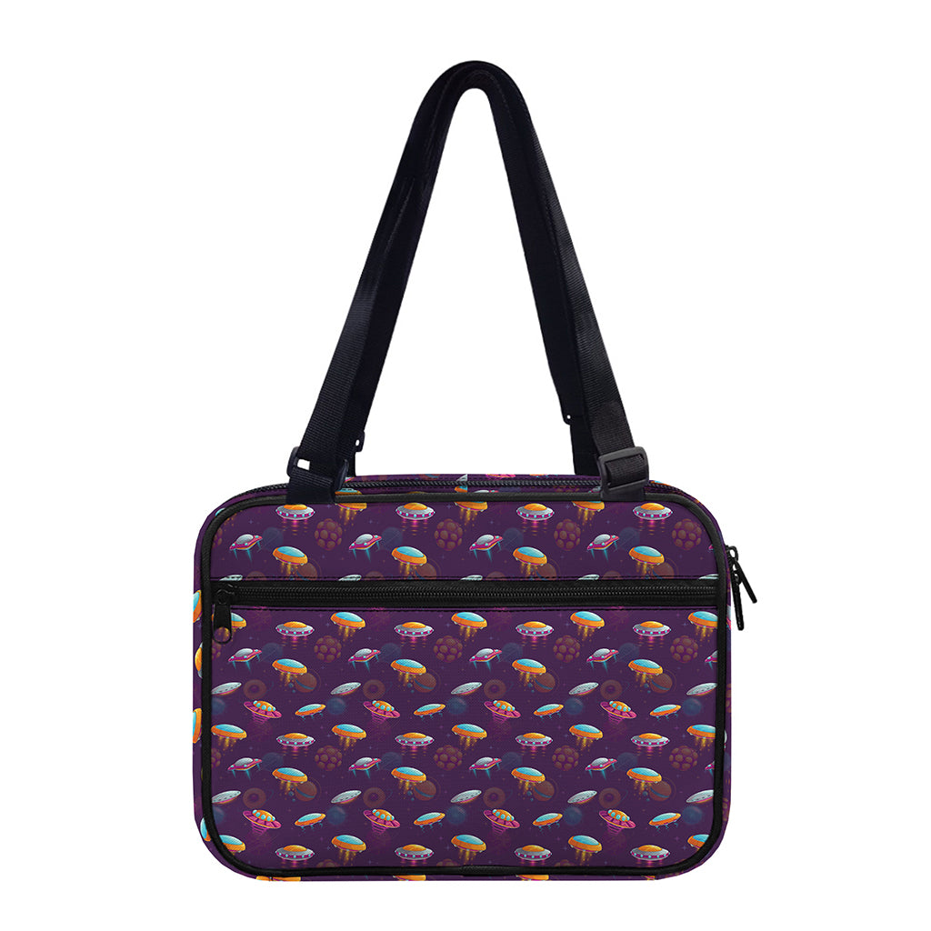 Colorful UFO Pattern Print Double Strap Bible Bag