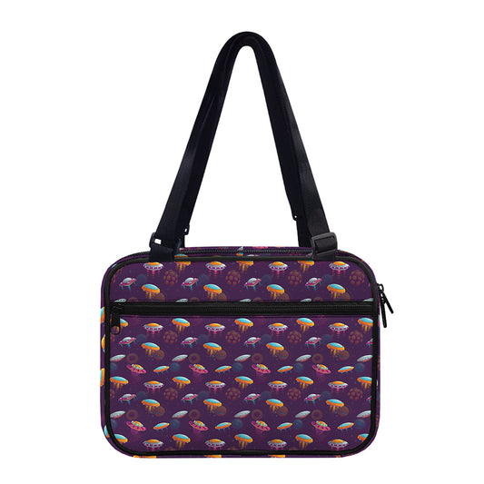 Colorful UFO Pattern Print Double Strap Bible Bag