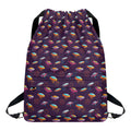 Colorful UFO Pattern Print Drawstring Backpack