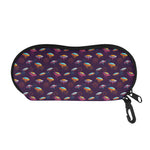 Colorful UFO Pattern Print Glasses Case