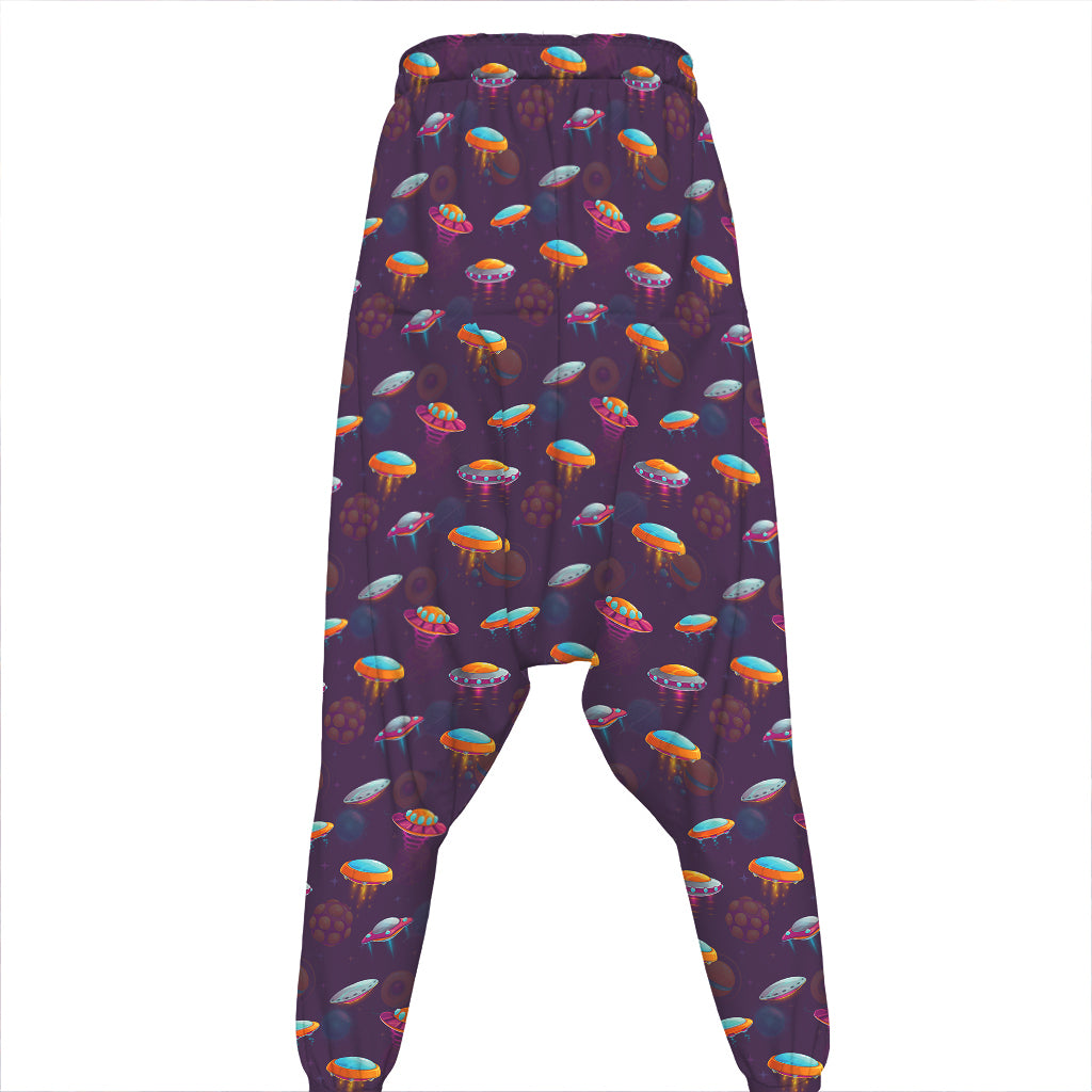 Colorful UFO Pattern Print Hammer Pants