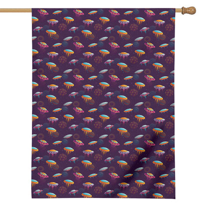 Colorful UFO Pattern Print House Flag