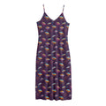 Colorful UFO Pattern Print Jersey Midi Cami Dress