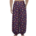 Colorful UFO Pattern Print Lantern Pants