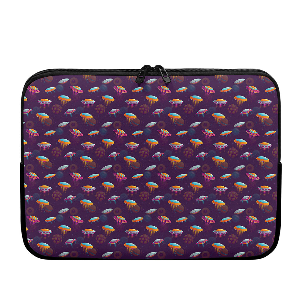 Colorful UFO Pattern Print Laptop Sleeve