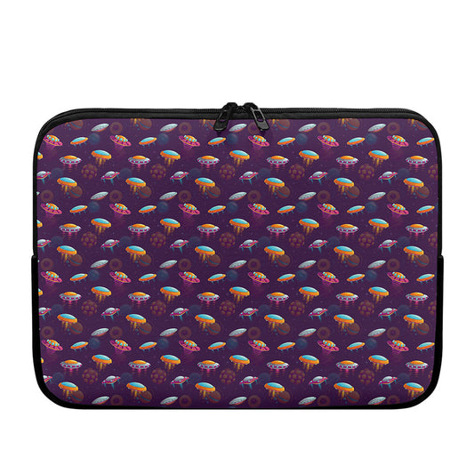 Colorful UFO Pattern Print Laptop Sleeve