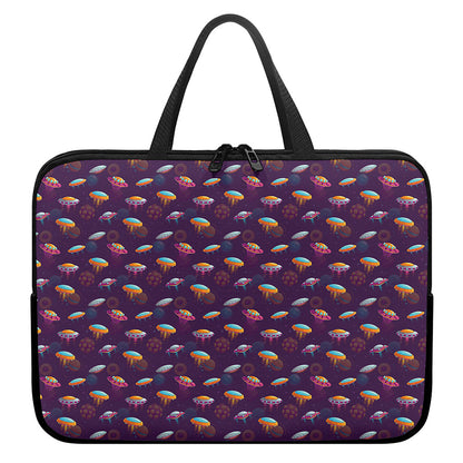 Colorful UFO Pattern Print Laptop Sleeve With Handle