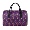 Colorful UFO Pattern Print Leather Duffel Bag