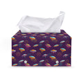 Colorful UFO Pattern Print Leather Tissue Box Cover