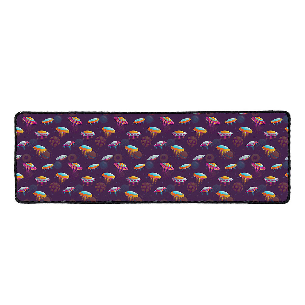 Colorful UFO Pattern Print Long Kitchen Mat