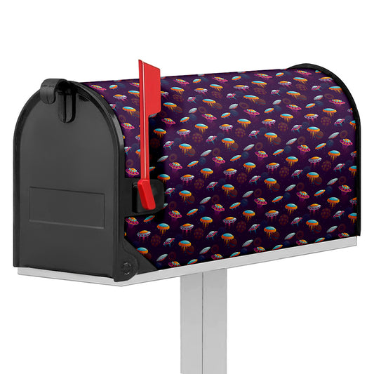 Colorful UFO Pattern Print Mailbox Cover