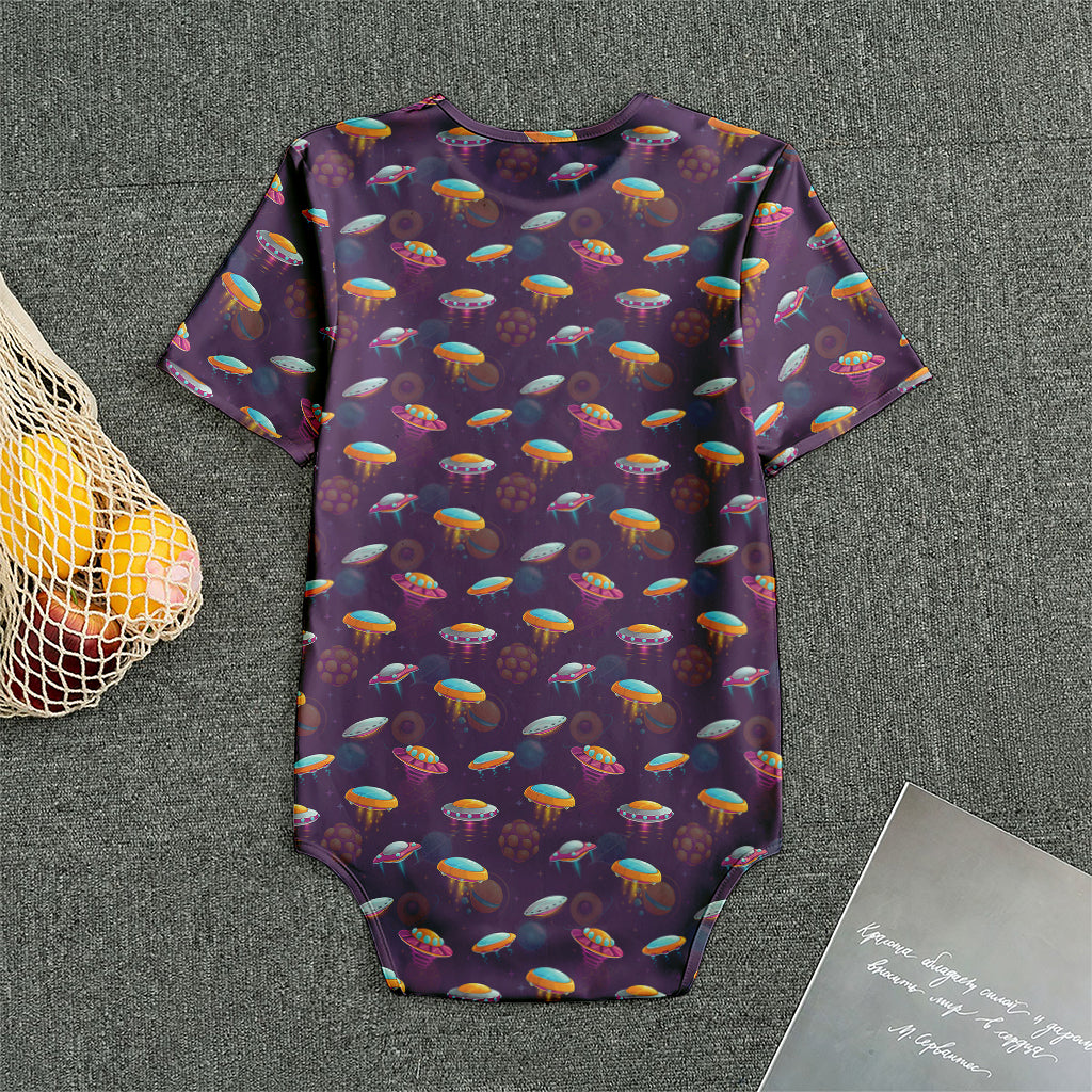 Colorful UFO Pattern Print Men's Bodysuit