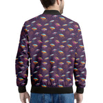 Colorful UFO Pattern Print Men's Bomber Jacket