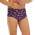 Colorful UFO Pattern Print Men's Briefs