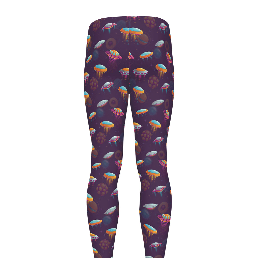 Colorful UFO Pattern Print Men's leggings