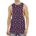 Colorful UFO Pattern Print Men's Muscle Tank Top