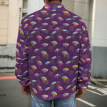 Colorful UFO Pattern Print Men's Shirt Jacket
